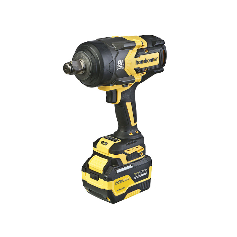 Гайковерт удар б/щ PLATINUM,18В,1BatterySystem, 1300Нм, 3/4",акк 6Ач+ЗУ Hanskonner HCD201300BLC