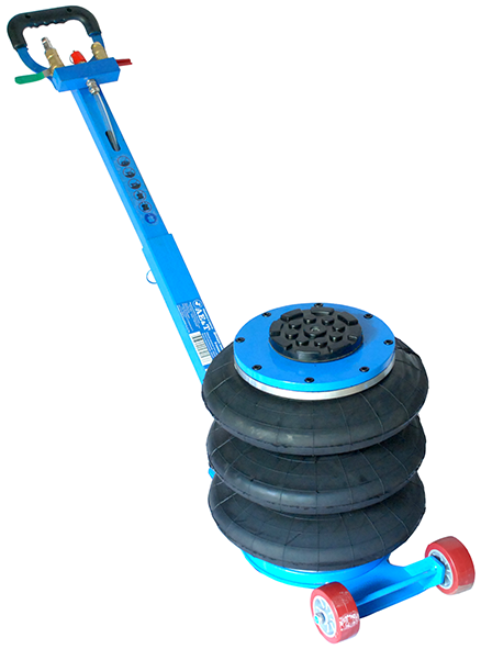 Пневматический 3-секционный домкрат  с ручкой 3т AE&T T08103A