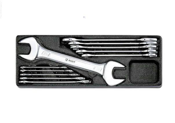 Набор ключей рожковых 11 предметов, (6-32 мм), в ложементе 137х390 мм