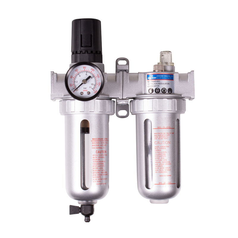 KING TONY Фильтр влагоотделитель с редуктором и лубрикатор 1/2 дюйма, 3000 л/мин, 10 бар 799A0-43C