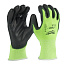 Перчатки защитные Hi-Vis Cut level (Хай Виз Кат Левел) 1/A, M/8 HI-VIS CUT A GLOVES - 8/M -1PC MILWA