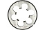 Плашка дюйм. № 226 ПрофОснастка Эксперт G 1/2" Р6М5 (HSS M2) пласт. бокс  50511001
